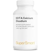 Supersmart EDTA Calcium Disodium Supplement 1000 mg per Day | 180 Vegetarian Capsules - Soy Free, Non-GMO &amp; Gluten Free