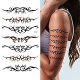 Supperb® Temporary Tattoos Art Sticker - Tribal Swirls Temporary Tattoo