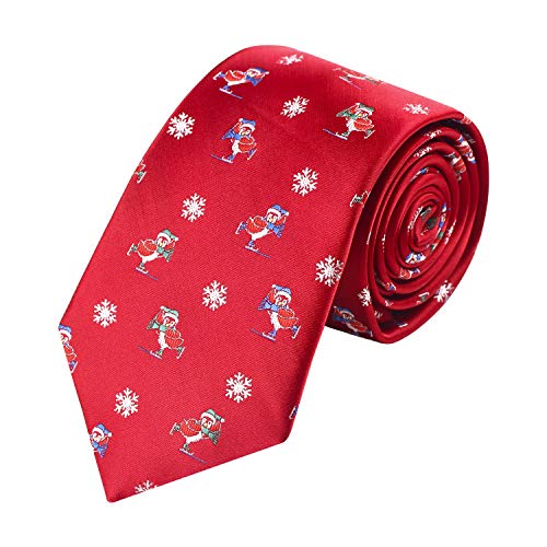 Alizeal Mens 7.5cm Handmade Christmas Pattern Party Necktie, 004