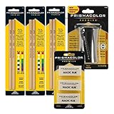 Prismacolor Premier Accessory Set, Includes Colorless Blender Pencils (6 Piece), Premier Pencil Sharpener(1 Piece) & Magic Rub Erasers (3 Piece)