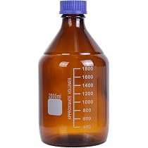 Basstein Lab Media Storage Amber Bottles Brown Graduated Glass ...