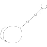 Alphm S925 Sterling Silver Finger Ring Bracelet Hand Harness Adjustable Chain Set for Women