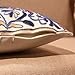 Embroidered Decorative Throw Pillows Cover 18x18 Boho Farmhouse Square Pillow Case for Couch Sofa Bed, Plant Floral Patterns Home Decor Pillows Cover, Embroidery Pattern Fall Pillow Cover
