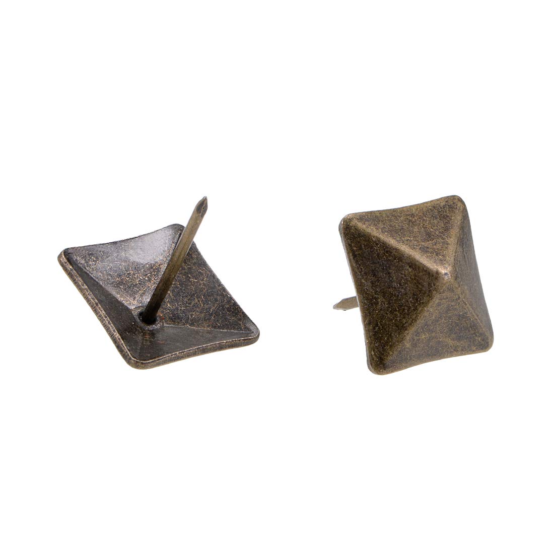 sourcing map Upholstery Nails Tacks 18mm Square Head Antique Furniture Nails Pins Bronze Tone 15 Pcs