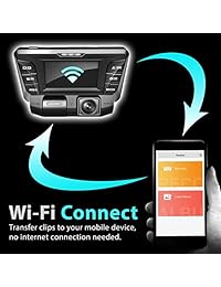 Rexing V2 Delantero + trasero Cámara doble 1080p Full HD Wi Fi Pantalla LCD de gran angular Gran angular Coche, Uber, Taxi Dash Cam