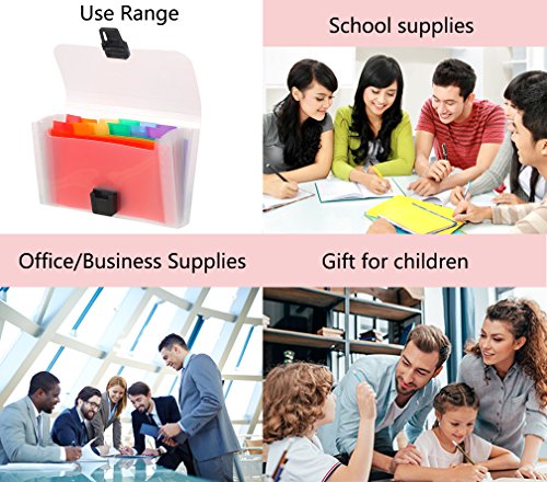 Mini Expandable Accordion Folders Small Document Organizers 13 Pockets A6 Wallet,Holder Card Bag for Bill, Receipts, Coupons and Tickets-7X4.1 inches