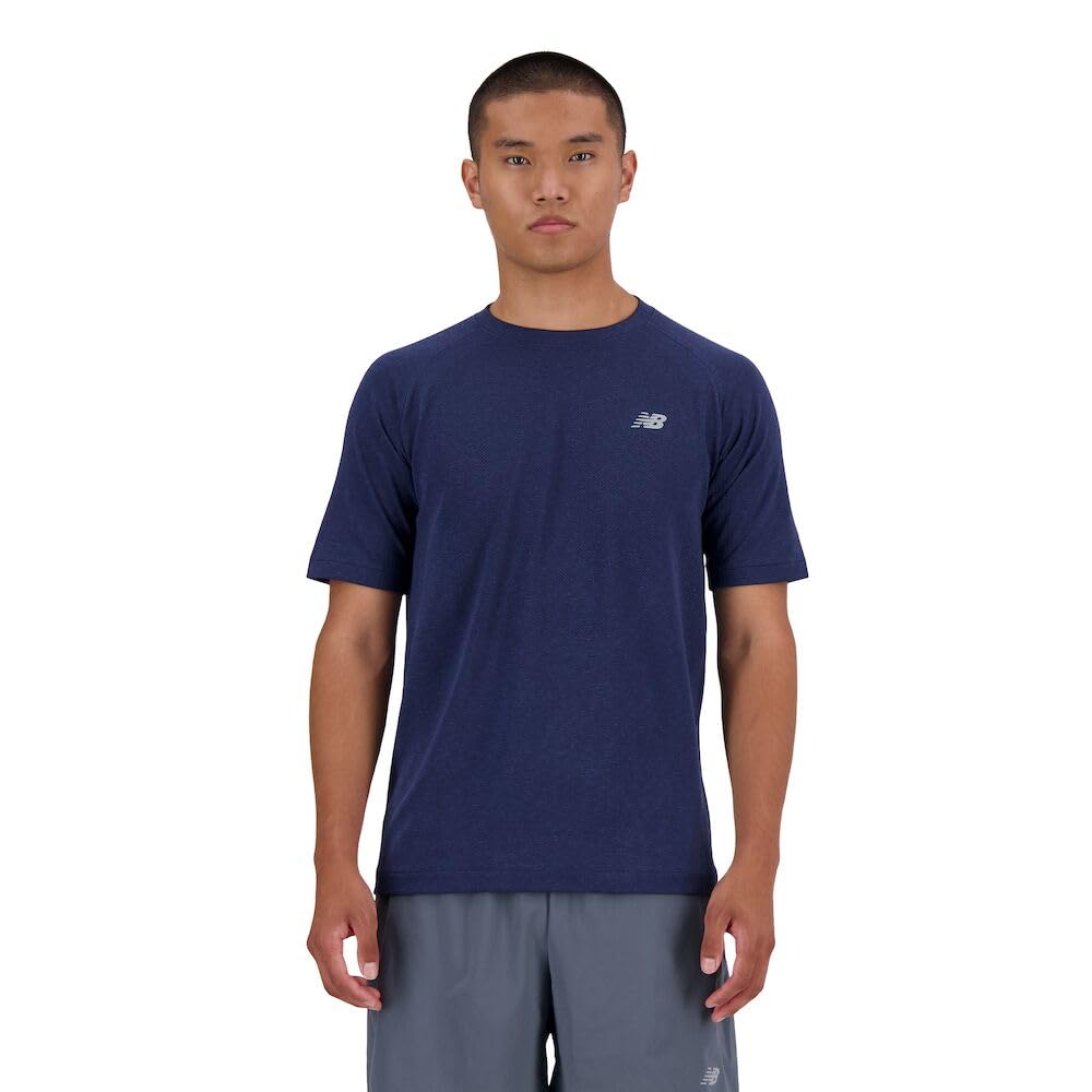 New Balance Men’s Knit T-Shirt, Nb Navy, Large
