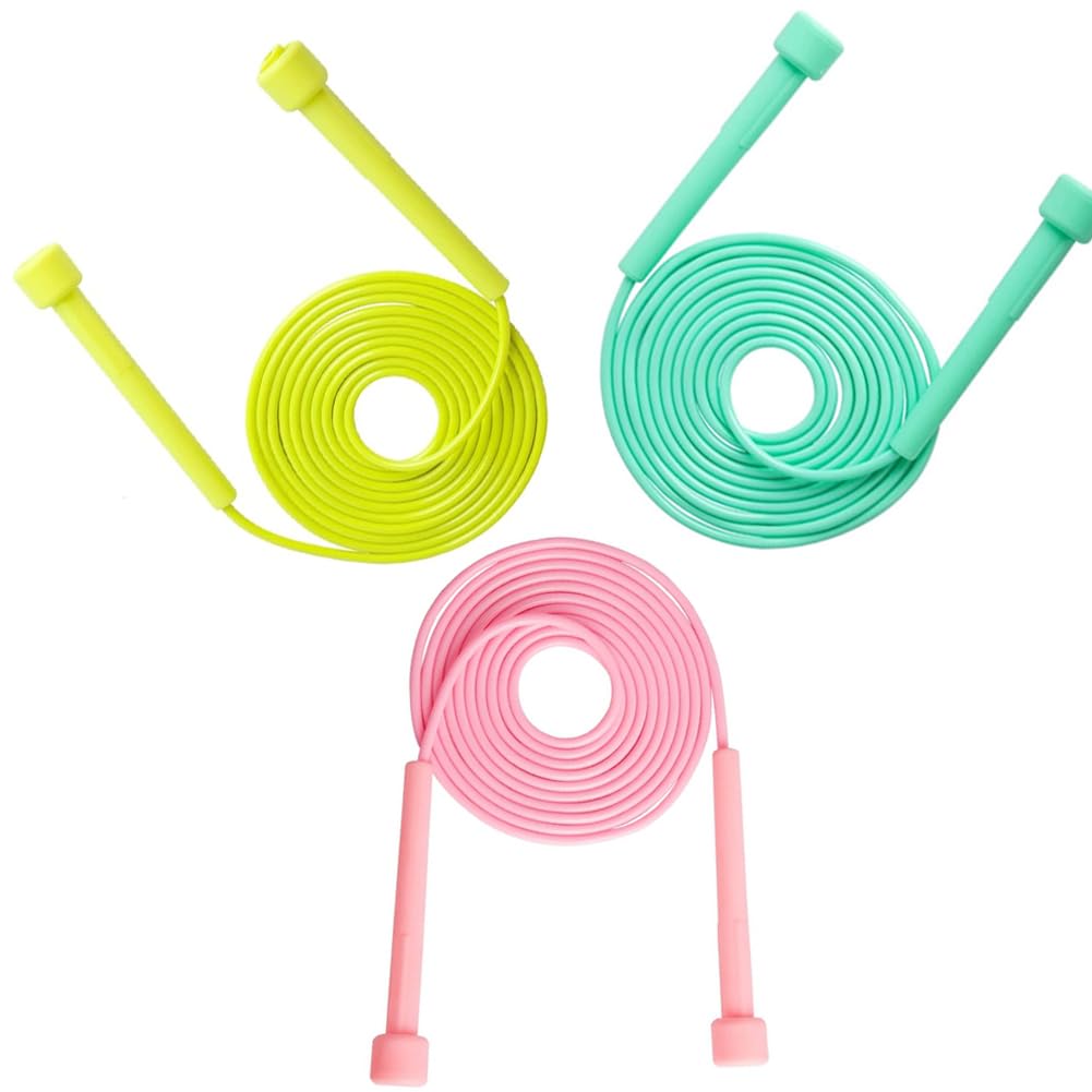 Adjustable Jump Ropes Set of 3 Colourful Skipping Rope for Outdoor and Home Exercise Training