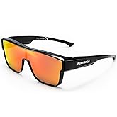 ROCKBROS Polarized Fit Over Glasses Sunglasses 100% UV400 Protection for Men Women,Wrap Around Sunglasses for Driving Cycling