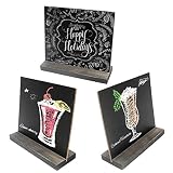 5 X 6 Inch Mini Tabletop Chalkboard Signs with Vintage Style Wood Base Stands, Set of 3