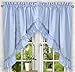 Ellis Curtain Stacey Sheer 56-by-45 Tailored Tier Pair Curtains, Slate