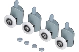 Shower Door Bottom Rollers, 4pcs/Set Replacement Shower Sliding Glass Door Bottom Runners Rollers Pulleys Wheel, Sliding Door
