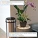iTouchless 13 Gallon Touchless Sensor Kitchen Trash Can with Odor Control System, Brushed Stainless Steel, Round Garbage Bin for Home or Office - IT13RCB