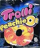 Trolli Peachie-Os Peach Gummy Rings Candy 3.5oz bags (Pack of 3)