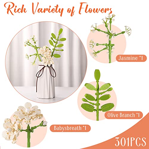 2022 New Flowers Bouquet Set Building Kit, Eternal Flowers Blocks, Ideas Flower Bouquet Gifts