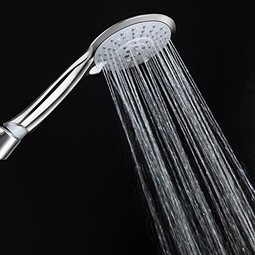 Shower Head, YAWALL Handheld Shower Head with High Pressure 5-Spray Adjustable hand Shower head at bathroom for Adults, Teens, Kids and pets with Long Stainless Steel Hose