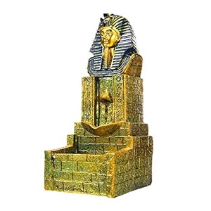 POHOVE Egyptian Incense Burner, Resin Backflow Incense Censer, Smoke Censer Holder,Incense Stick Holder Golden Egyptian Pharaoh King Meditation Waterfall Incense Burner Home Office Decor