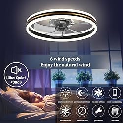 Fszdorj Ceiling Fan with Light, 2024 Upgraded