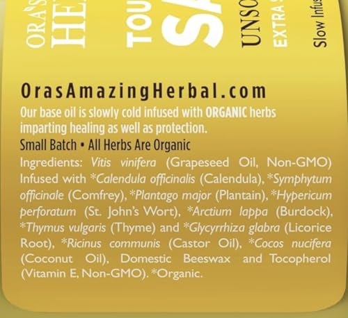 Ora's Amazing Herbal, Touchy Skin Salve, Eczema Cream Treatment, Anti-Itch Cream for Kids and Adults, Calendula Ointment for Natural Sensitive, Fragrance Free, Dry Skin Balm 1 oz Travel Size