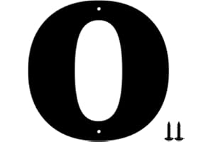 SANSHAOYE 3 Inch House Numbers and Metal Letters for Outdoor Signs – Coated Address Letters for Garden, Door, and Mailbox Decoration, House Letters for Outside with Easy Installation Nail Kit (Letter O)