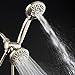 AquaDance BRUSHED NICKEL Premium High Pressure 48-setting 3-way Combo for The Best of Both Worlds - Enjoy Luxurious 6-setting Rain Showerhead and 6-Setting Hand Held Shower Separately or Together!