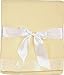 Thermal Waffle Weave Baby Blanket with Satin Nylon Trim (Yellow)