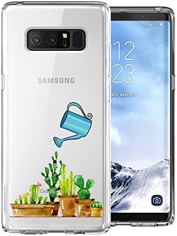 Samsung Galaxy Note 8 Case Cactus Design Pattern Clear Transparent Protective Tpu Soft Phone Case(Cactus)