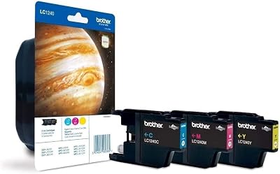 Brother LC1240C/M/Y Ink Cartridge Multi-Pack Cyan Magenta Yellow Standard Yield