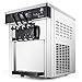 VEVOR Ice Cream Machine Commercial 2200W Soft Serve Ice Cream Machine 20-28L/5.28-7.4Gallon Per Hour LCD Display Ice Cream Maker Machine with 3 Flavor 110V for Bars Cafes Dessert Shops(Sliver/Desktop)