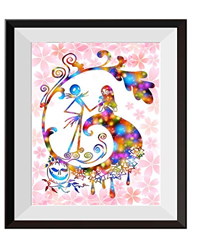 Uhomate-Nightmare-Before-Christmas-Jack-and-Sally-Home-Canvas-Prints-Wall-Art-Inspirational-Quotes-Wall-Decor-Living-Room-Bedroom-Bathroom-Artwork-C034-8X10
