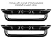 deBeer Watch Band - 2-Piece Nylon - Navy with Red Stripe - Compatible with Apple 42mm & 44mm & 45mm Series 1, 2, 3, 4, 5, 6, and 7 Apple Watch [Black Adapters]