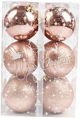 Christmas Balls Ornament 12pcs, Xander Chrismas Tree Decorations Party Wedding, Green/Gold/Pink/Purple/Gray/Silver Balls For Festival Season (Gold)