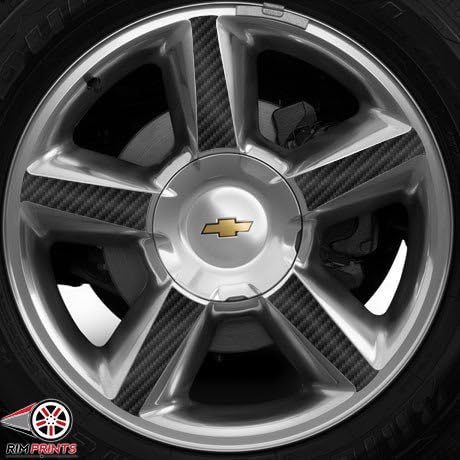 RimPrints RP1004-CFBL Fits 07-12-Tahoe & Avalanche 20" Wheels Black Carbon Fiber (Vinyl Graphics)