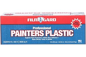 BERRY GLOBAL Berry Plastics 626260 Film Gard High Density Professional Painter's Plastic, 400' Length x 9' Width x 0.35 mil Thick, Clear