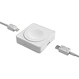 iFory Watch Charger Designed for Apple Watch Series 6/SE/5/4/3 MFi Certified Magnetic Wireless Charger with Dual Port USB C a
