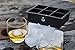 Rippl Ice Cube Tray - Silicone Ice Cube Tray - Ice Cube Tray with Large 6 Cavity Silicone Mold - Will Make Big Ice Cubes For Whiskey - Set of (2) in Black