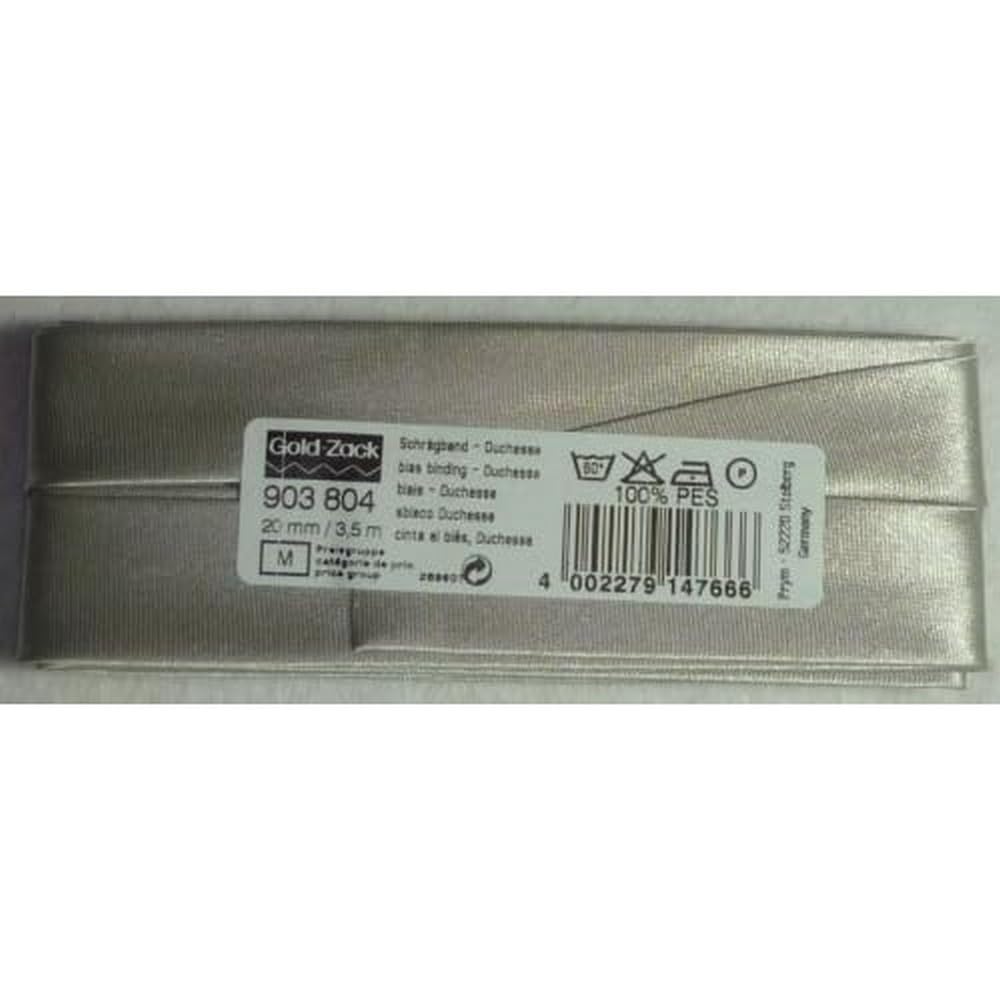 Prym Bias Binding Duchesse, 100% Polyester, Silver, Grey, 20 mm Falzung: 40/20 mm