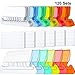 Jovitec File Folder Tabs, 120 Hanging File Folder Plastic Tabs and 120 Inserts for Quick Organize and Identification Files, Easy to Read(Multicolor Angle,2 Inch)
