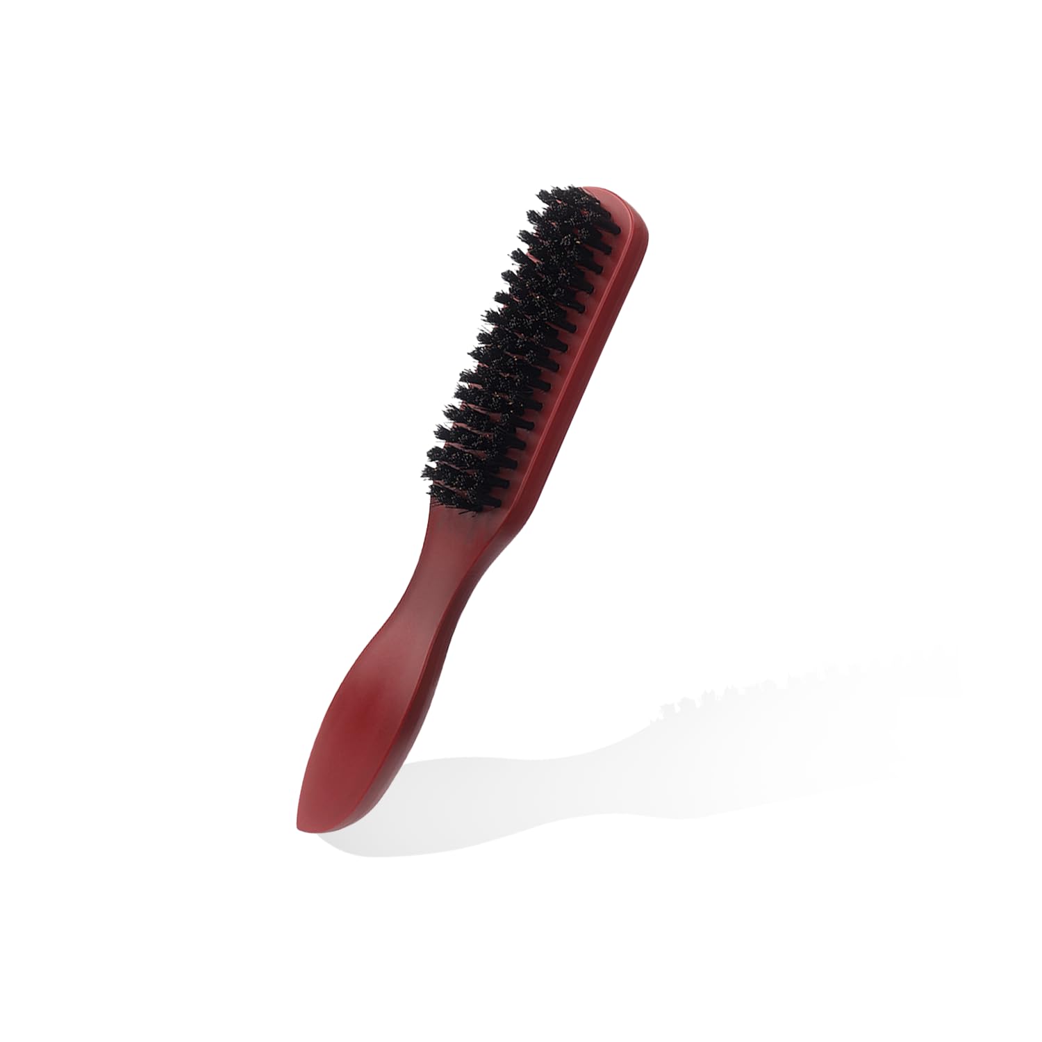 Boar Bristle Hair Brush - Long Paddle Soft Brush for Slick Back, Afro, Wet or Curly Hair - Red-Brown Beard Brush for Women and Men