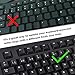 [2PCS PACK] FORITO Spanish Keyboard Stickers, PC Keyboard Stickers Black Background with White Lettering for Computer(Spanish)