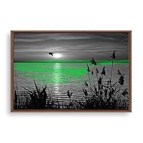 Framed Black and White Scenery Home Artwork for...