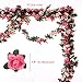 Felice Arts 5PCS Artificial Rose Vine Fake Rose Vine Floral Ivy Garland Wedding Garland Hanging Rose Ivy Artificial Rose Wisteria for Home Garden Party Wedding Market Décor Craft Art-Pink