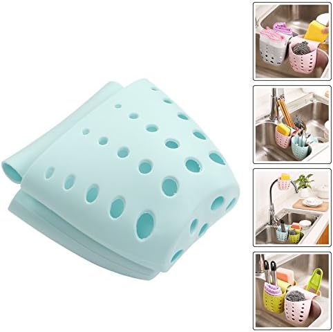 Silicone Sponge Holder,Sink Caddy Brush Soap Dishwashing Liquid Drainer Rack for Kitchen Sink