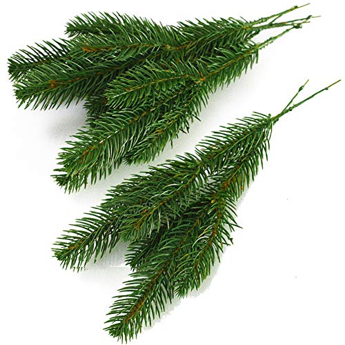 wonuu 25pcs Artificial Pine Green Leaves Needle
