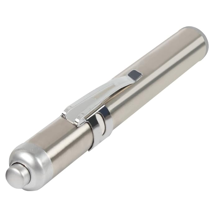 G .V. C Aluminum Alloy Shell 5W LED Small Flashlight Pocket Mini Portable Torch With Pocket Clip - Silver