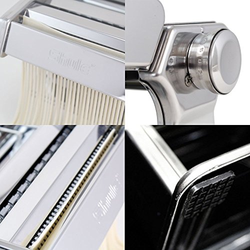 Stainless Steel Pasta Maker Machine kit - With Pasta Roller,Pasta Cutter, Hand Crank and Detailed Instructions