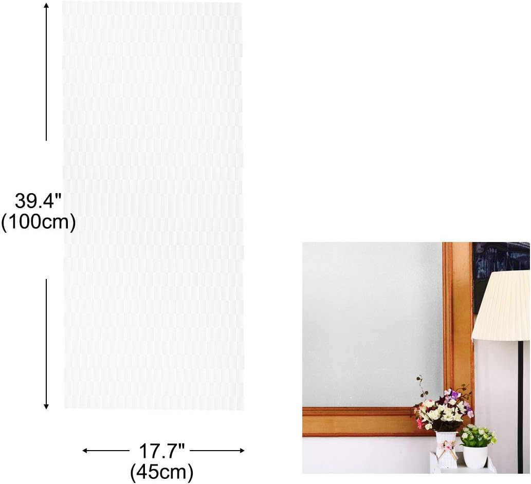 Sourcingmap Vinyl Self-sticky Privacy Protection Anti UV Sun Blocking Static Cling Glass Window Paper 17.7 X 39.4inch for Home and Office - Image 3