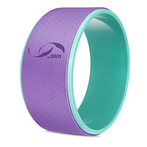 JBM Yoga Wheel for Stretching and Improving Backbends, Bridge Pose, Dharma Yoga Wheel Pose (12'' x 5'') , Relax Yoga Poses, Relieves Stress, Stretch and Open the Chest, Shoulders, Back, Hips and Spine