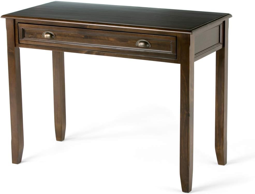 Simpli Home Burlington Desk, 42 inch, Mahogany Brown