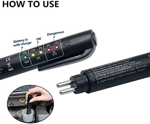 Brake Fluid Tester,HKAUS Automotive Car Testing Tool Mini Liquid Tester Auto Oil Diagnostic Pen for DOT4